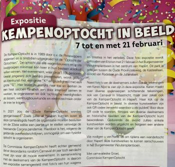 Carnavalsblad Hapert in Beeld 2021
