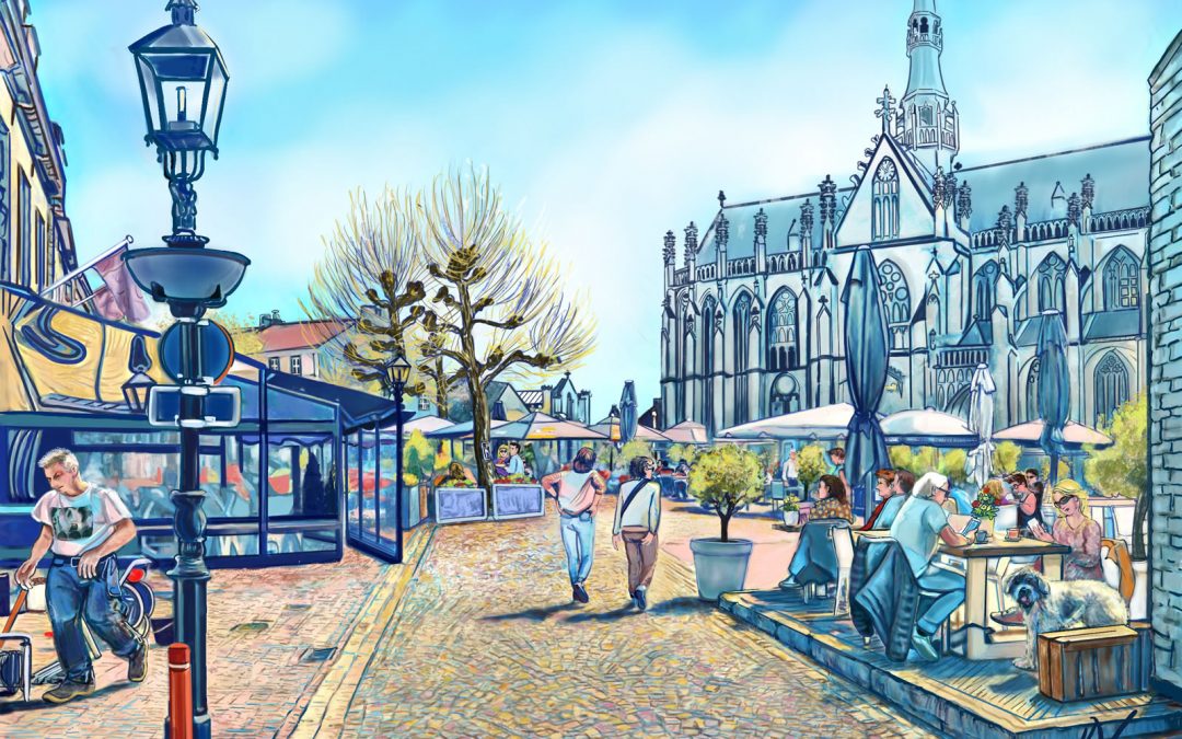 Een bezoek aan de historische markt in Meerssen met (op de achtergrond) de Basiliek van het Heilig Sacrament